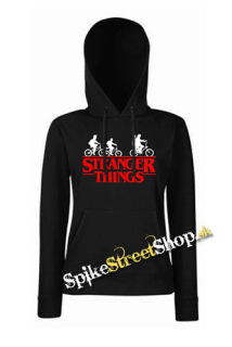 STRANGER THINGS - Bicycle Gang - čierna dámska mikina