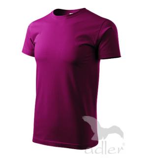 TMAVOFIALOVÉ TRIČKO - fialové pánske tričko bez potlače