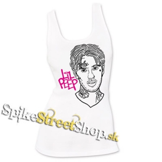 LIL PEEP - Sus Boy Portrait - Ladies Vest Top - biele