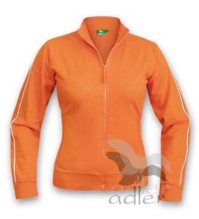 TERRY JACKET 320 - oranžová dámska mikina na ZIPS