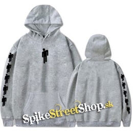 BILLIE EILISH - Stickman Blosh Sweatshirt Grey - šedá pánska mikina