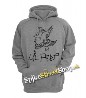 LIL PEEP - Logo Cry Baby - šedá pánska mikina