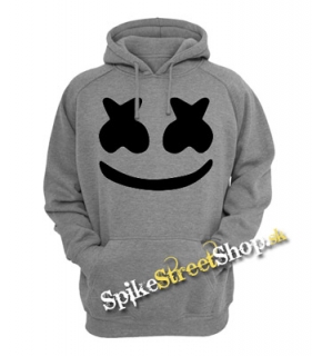 MARSHMELLO - B&W Smile - šedá pánska mikina