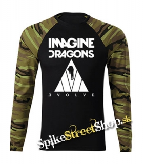 IMAGINE DRAGONS - Evolve Triangle White - pánske tričko s dlhými rukávmi