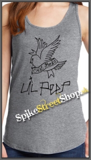 LIL PEEP - Logo Cry Baby - Ladies Vest Top - šedé