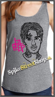 LIL PEEP - Sus Boy Portrait - Ladies Vest Top - šedé