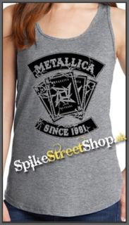 METALLICA - Since 1981 - Ladies Vest Top - šedé