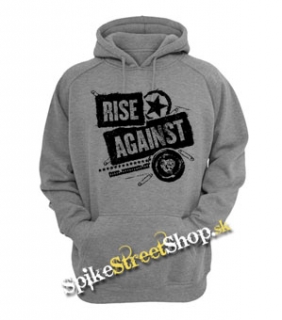 RISE AGAINST - Patched Up - sivá detská mikina