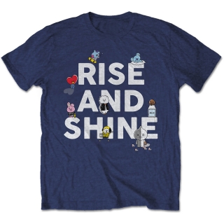BT21 - Rise And Shine - modré pánske tričko