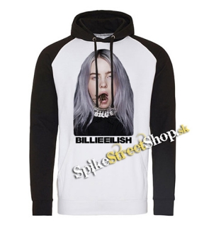 BILLIE EILISH - Spider Portrait - čiernobiela pánska mikina