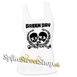 GREEN DAY - 21 st. Century Breakdown Skulls - Ladies Vest Top - biele