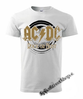 ACDC - Rock Or Bust - GOLD - biele detské tričko