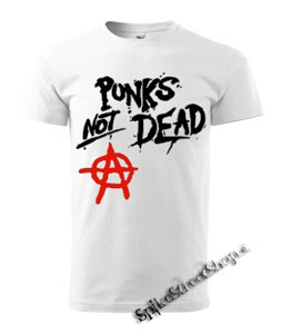 ANARCHY - PUNKS NOT DEAD - biele detské tričko