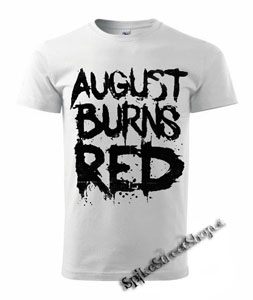 AUGUST BURNS RED - Big Black Logo - biele detské tričko