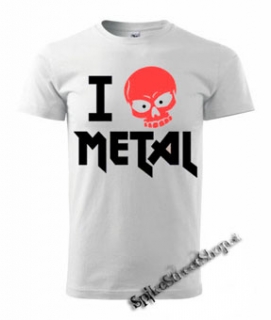 I LOVE METAL - biele detské tričko