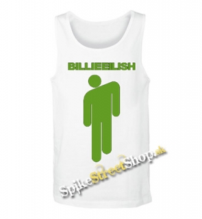 BILLIE EILISH - Logo & Stickman - Mens Vest Tank Top - biele