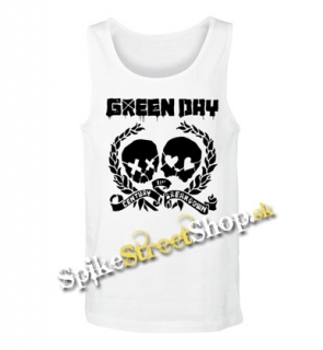 GREEN DAY - 21 st. Century Breakdown Skulls - Mens Vest Tank Top - biele