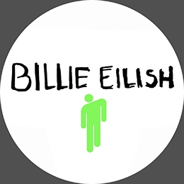 BILLIE EILISH - Logo Neon - okrúhla podložka pod pohár