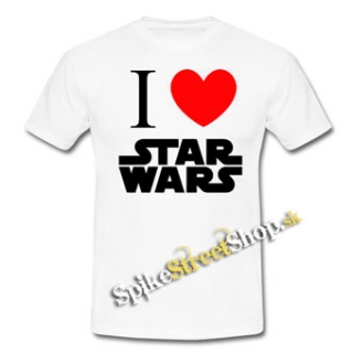 I LOVE STAR WARS - biele detské tričko
