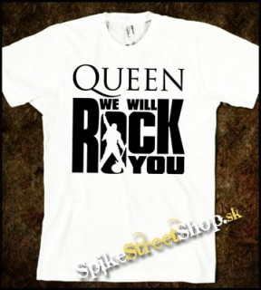 QUEEN - We Will Rock You - biele detské tričko