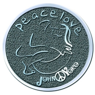 JOHN LENNON - Peace & Love - kovový odznak