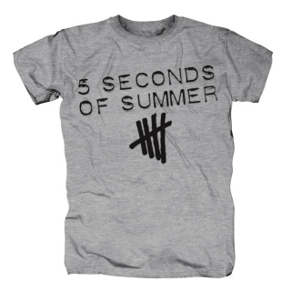 5 SECONDS OF SUMMER - Logo - sivé detské tričko