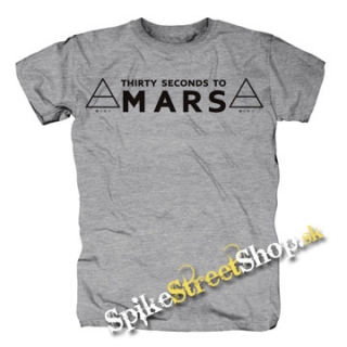30 SECONDS TO MARS - Black Logo - sivé detské tričko