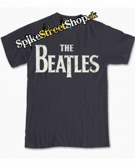 BEATLES - Logo Vintage - sivé detské tričko