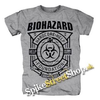 BIOHAZARD - Hardcore Help Foundation - sivé detské tričko