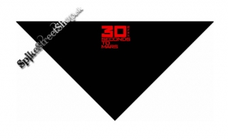 30 SECONDS TO MARS - Big Red Logo - čierna bavlnená šatka na tvár