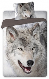 Posteľné obliečky detské z kolekcie WOLF COLLECTION - Vlk V Divokej Prírode