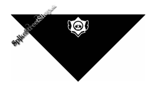 BRAWL STARS - Skull - čierna bavlnená šatka na tvár