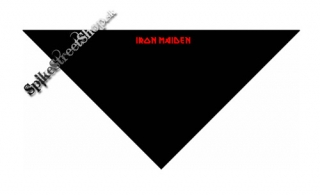 IRON MAIDEN - Red Logo - čierna bavlnená šatka na tvár