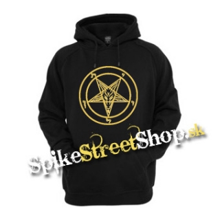 BAPHOMET GOLD PENTAGRAM - čierna pánska mikina