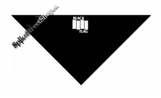 BLACK FLAG - Logo & Crest - čierna bavlnená šatka na tvár