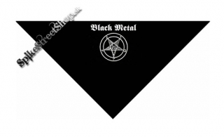 BLACK METAL - čierna bavlnená šatka na tvár