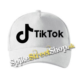 TIK TOK - Logo - biela šiltovka (-30%=AKCIA)