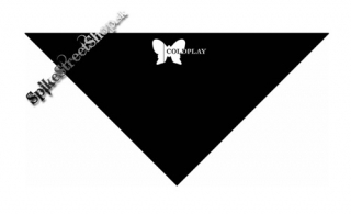 COLDPLAY - Butterfly Logo - čierna bavlnená šatka na tvár
