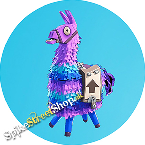 FORTNITE - LLama Blue Background - okrúhla podložka pod pohár