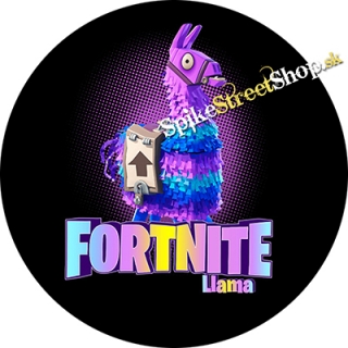 FORTNITE - LLama Logo Background - okrúhla podložka pod pohár