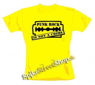 PUNKROCK IS NOT A CRIME - žlté dievčenské tričko
