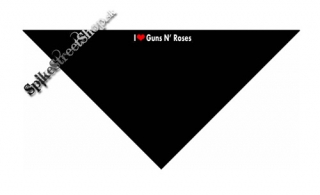 I LOVE GUNS N ROSES - čierna bavlnená šatka na tvár
