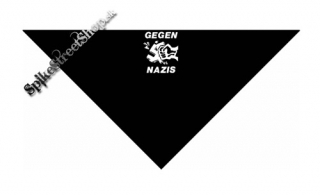 GEGEN NAZIS - čierna bavlnená šatka na tvár