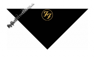 FOO FIGHTERS - Gold Logo Crest - čierna bavlnená šatka na tvár
