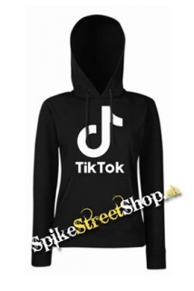 TIK TOK - Logo - čierna dámska mikina