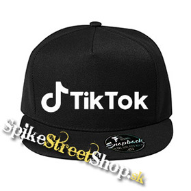 TIK TOK - Logo - čierna šiltovka model "Snapback"