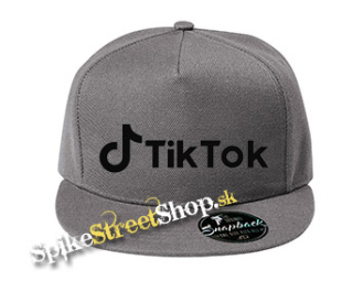 TIK TOK - Logo - starostrieborná šiltovka model "Snapback"