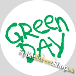GREEN DAY - Logo 2020 On White Background - okrúhla podložka pod pohár