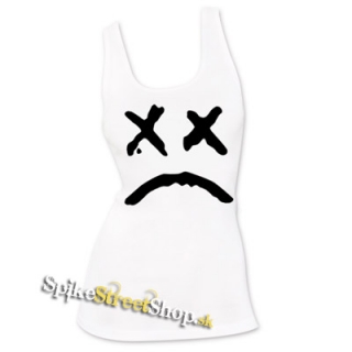 LIL PEEP - Sad Face - Ladies Vest Top - biele