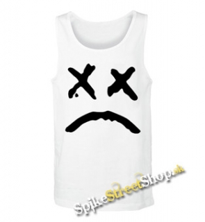LIL PEEP - Sad Face - Mens Vest Tank Top - biele